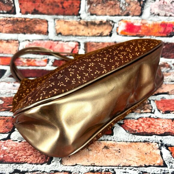 Victoria's Secret Bronze Copper Fall Leaves Clutch Shoulder Bag - Picture 5 of 8